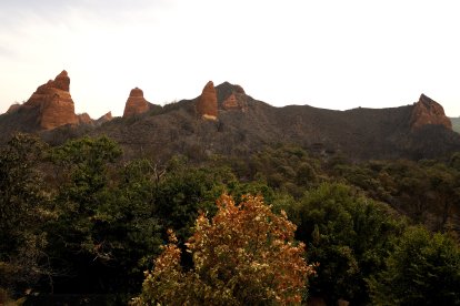 Efectos del incendio en Las Médulas.