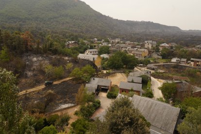 Efectos del incendio en Las Médulas.