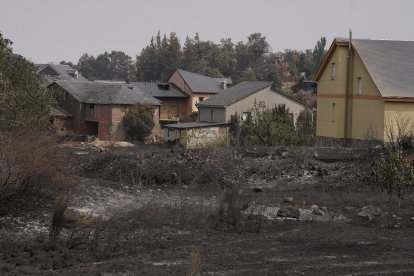 Efectos del incendio en Las Médulas.