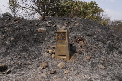 Efectos del incendio en Las Médulas.