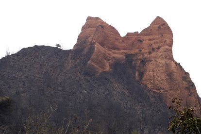 Efectos del incendio en Las Médulas.