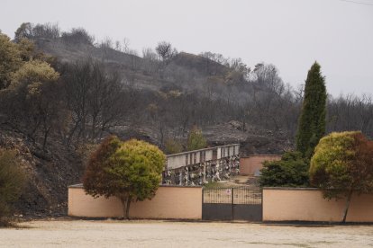 Efectos del incendio en Las Médulas.