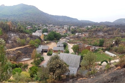 Efectos del incendio en Las Médulas.