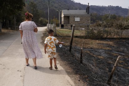 Efectos del incendio en Las Médulas.