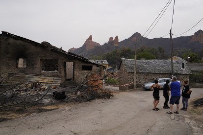 Efectos del incendio en Las Médulas.