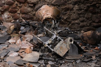 Efectos del incendio en Las Médulas.