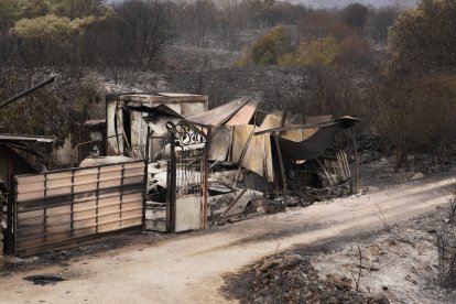 Efectos del incendio en Las Médulas.