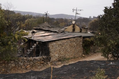 Efectos del incendio en Las Médulas.