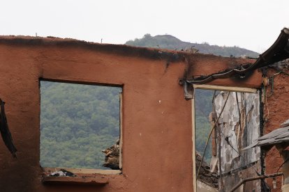 Efectos del incendio en Las Médulas.