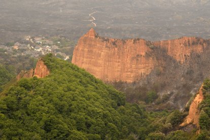 Efectos del incendio en Las Médulas.