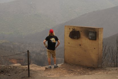 Efectos del incendio en Las Médulas.