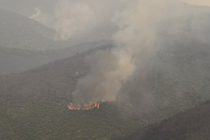 Efectos del incendio en Las Médulas.