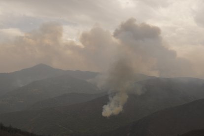 Efectos del incendio en Las Médulas.