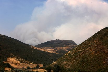 Incendio en Orallo (León)
