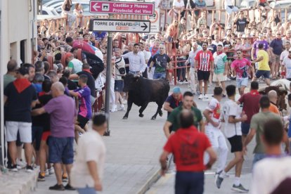 Imagen del segundo encierro de Peñafiel