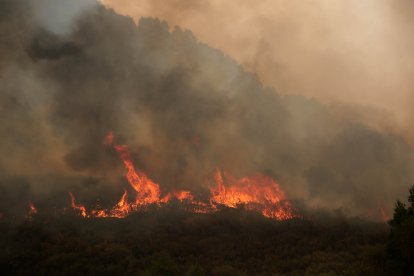 Incendio en Fasgar (León).