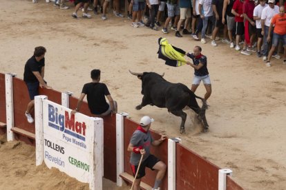 Imagen del encierro y la capea en Peñafiel