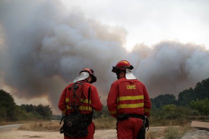 El incendio de Almanza amenaza varias pedanías
.