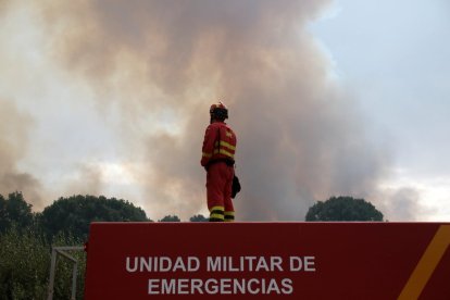 El incendio de Almanza amenaza varias pedanías
.