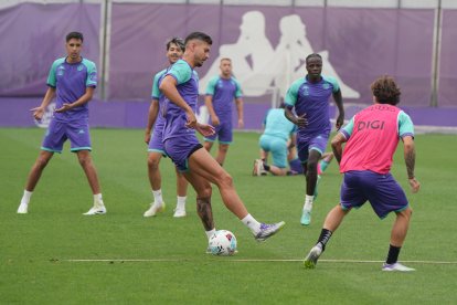 Entrenamiento de lunes del Real Valladolid.