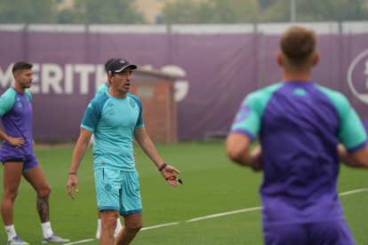 Entrenamiento de lunes del Real Valladolid.