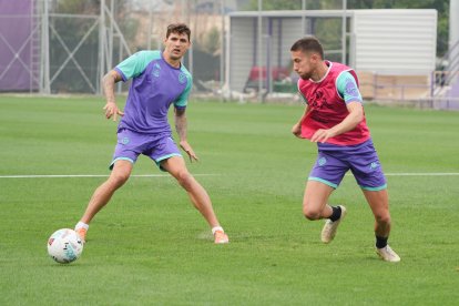 Entrenamiento de lunes del Real Valladolid.