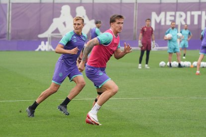 Entrenamiento de lunes del Real Valladolid.