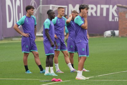 Entrenamiento de lunes del Real Valladolid.
