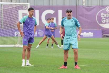 Entrenamiento de lunes del Real Valladolid.