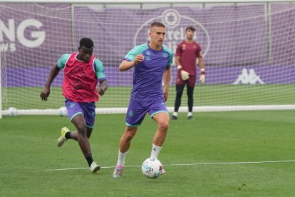 Entrenamiento de lunes del Real Valladolid.