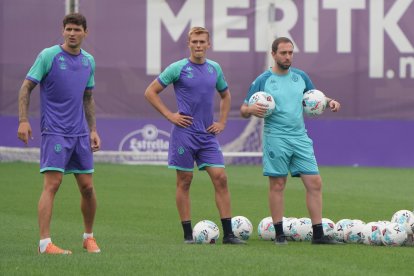 Entrenamiento de lunes del Real Valladolid.