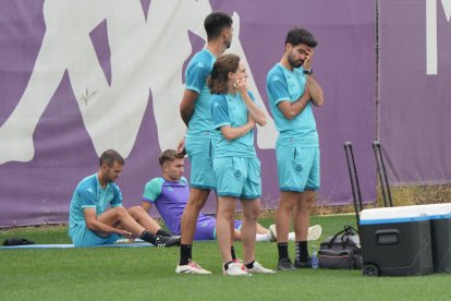 Entrenamiento de lunes del Real Valladolid.