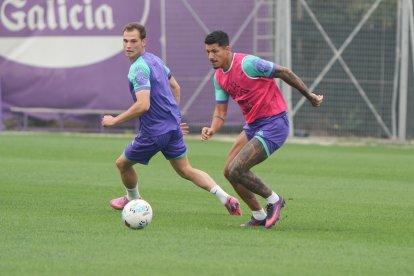 Entrenamiento de lunes del Real Valladolid.