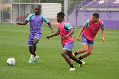 Entrenamiento de lunes del Real Valladolid.