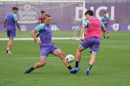 Entrenamiento de lunes del Real Valladolid.