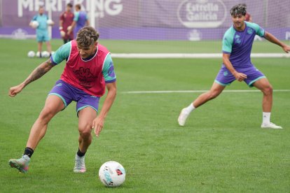 Entrenamiento de lunes del Real Valladolid.