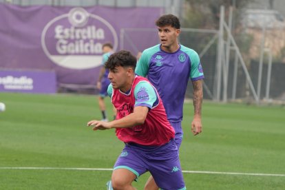 Entrenamiento de lunes del Real Valladolid.