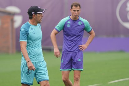 Entrenamiento de lunes del Real Valladolid.