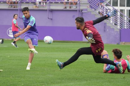 Entrenamiento de lunes del Real Valladolid.