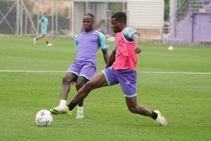 Entrenamiento de lunes del Real Valladolid.