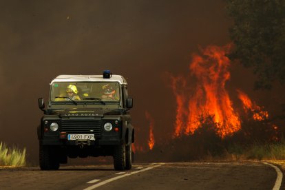 Incendio forestal en El Payo (Salamanca) en nivel 2.