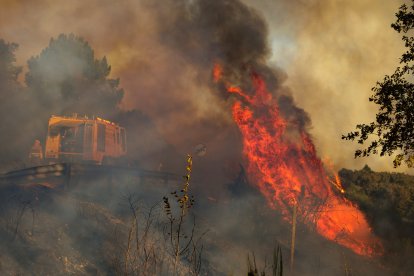Incendio forestal en El Payo (Salamanca) en nivel 2.