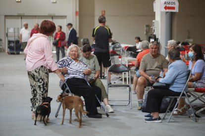 Realojados de los incendios de Sanabria en el centro de transportes de Benavente