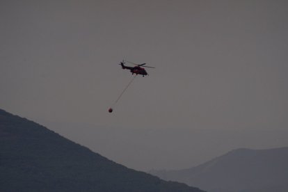 Efectos del incendio de Las Médulas, en León.