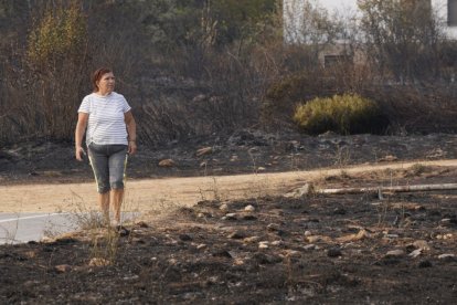 Efectos del incendio de Las Médulas en León.