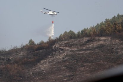 Incendio en Yeres (León).