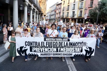 Manifiestación bajo el lema 'Nuestra tierra arde. Contra el fuego de la inacción: ¡Prevención y medios ya!'