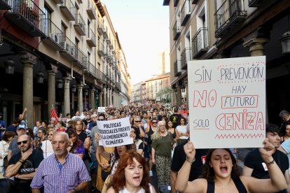 Manifestación bajo el lema 'Nuestra tierra arde. Contra el fuego de la inacción: ¡Prevención y medios ya!'