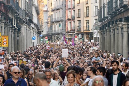 Manifestación bajo el lema 'Nuestra tierra arde. Contra el fuego de la inacción: ¡Prevención y medios ya!'