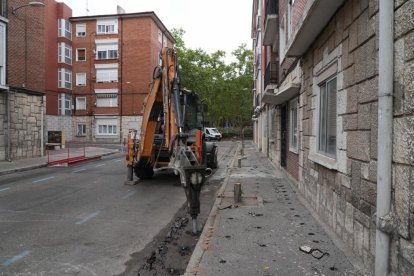Obras en la calle Pedro Mazuecos